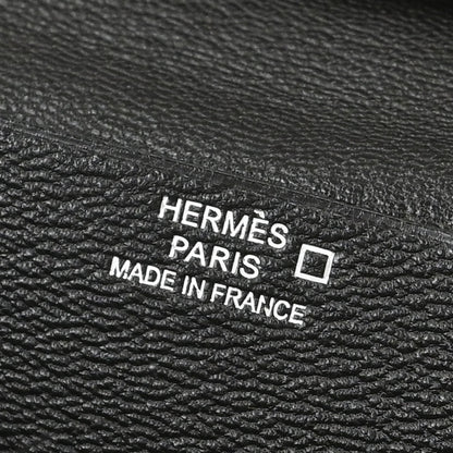 Hermes * Graphite Matt Alligator Bearn Soufre Long Wallet