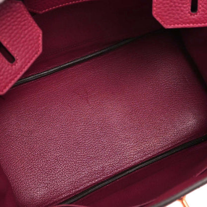 Hermes 2016 Rouge Grenade Taurillon Clemence Birkin 30 Handbag