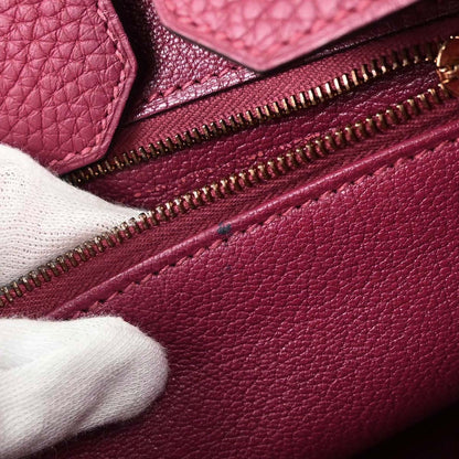 Hermes 2016 Rouge Grenade Taurillon Clemence Birkin 30 Handbag