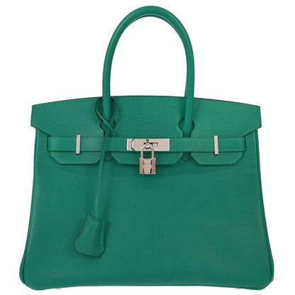 Hermes Malachite Epsom Birkin 30 Handbag