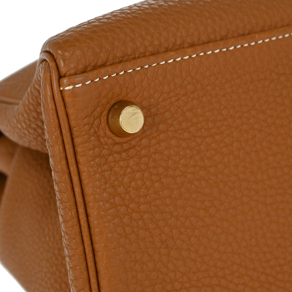 Hermes Gold Togo Kelly 32 Retourne 2way Shoulder Handbag