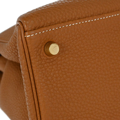 Hermes Gold Togo Kelly 32 Retourne 2way Shoulder Handbag