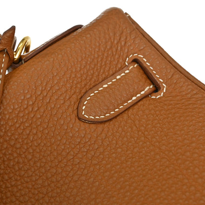 Hermes Gold Togo Kelly 32 Retourne 2way Shoulder Handbag