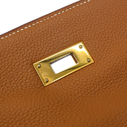 Hermes Gold Togo Kelly 32 Retourne 2way Shoulder Handbag