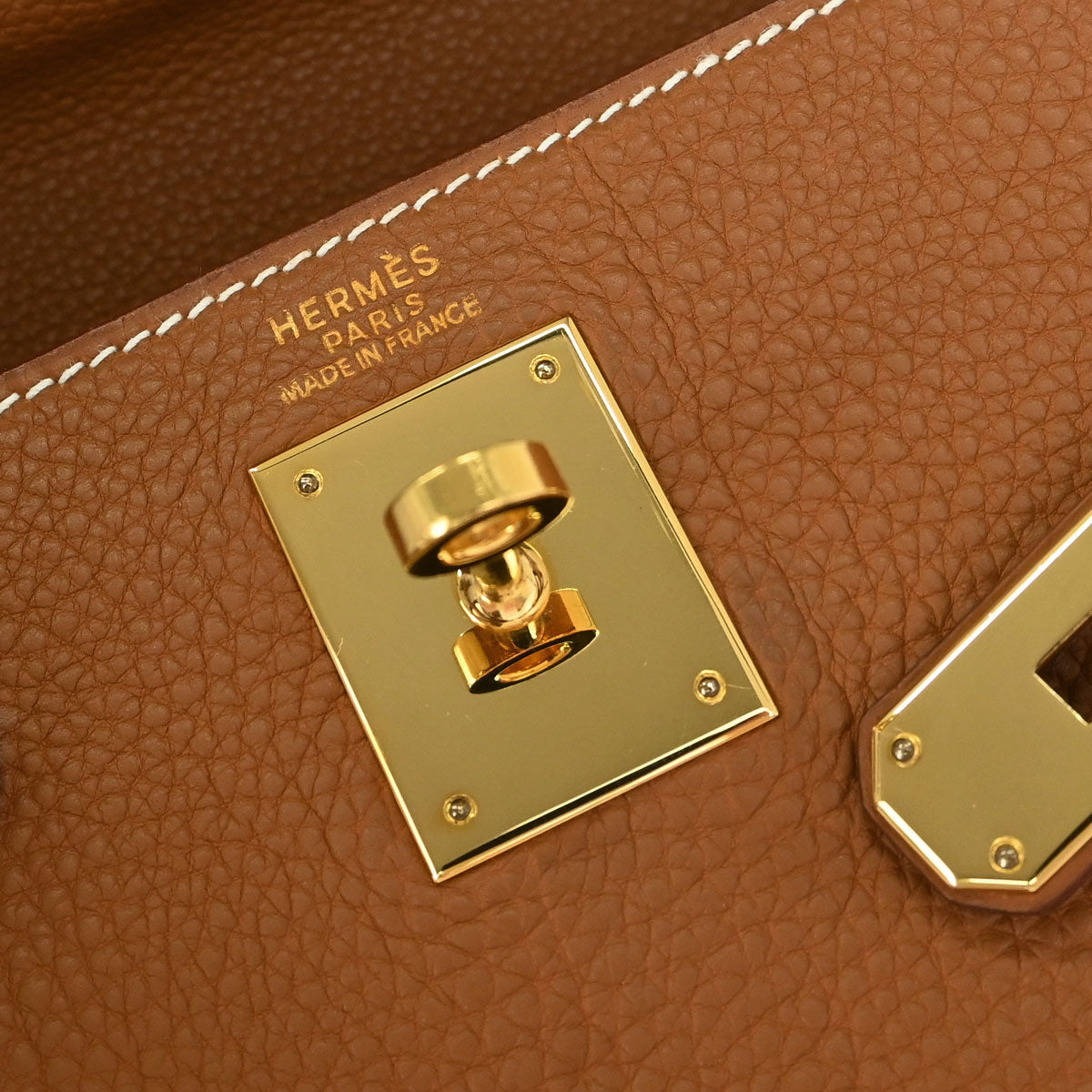 Hermes Gold Togo Kelly 32 Retourne 2way Shoulder Handbag