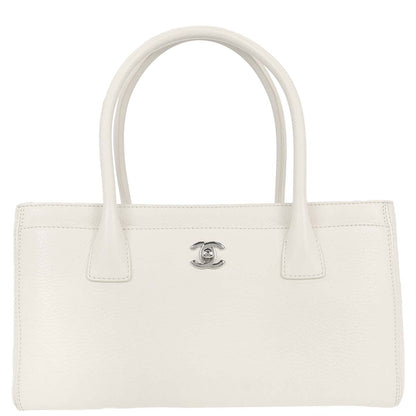 Chanel 2015-2016 White Deerskin Executive Cerf Tote Bag