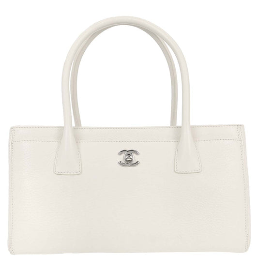Chanel 2015-2016 White Deerskin Executive Cerf Tote Bag