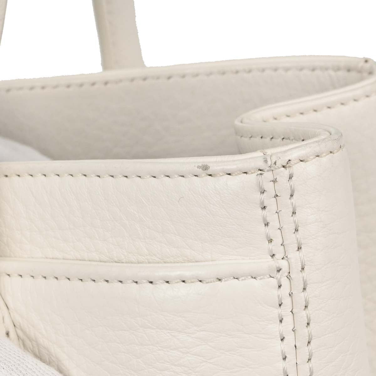 Chanel 2015-2016 White Deerskin Executive Cerf Tote Bag