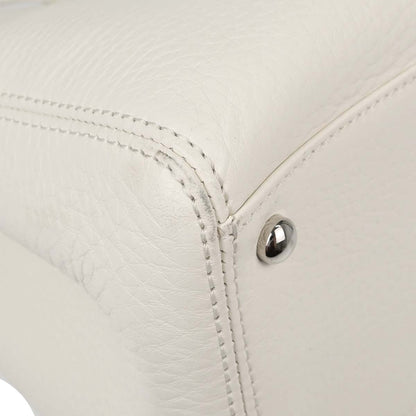Chanel 2015-2016 White Deerskin Executive Cerf Tote Bag