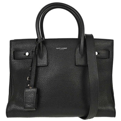 Saint Laurent Black Leather Baby Sac de Jour 2way Shoulder Handbag