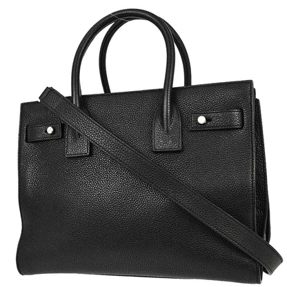 Saint Laurent Black Leather Baby Sac de Jour 2way Shoulder Handbag