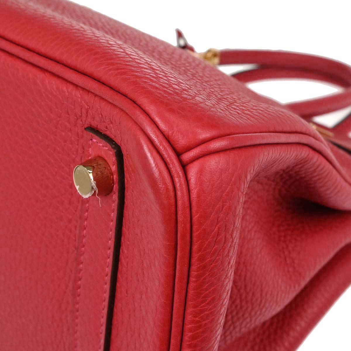 Hermes Rouge Casaque Taurillon Clemence Birkin 30 Handbag