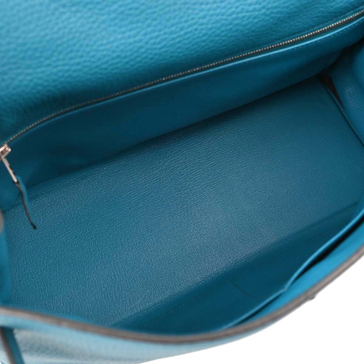 Hermes Blue Izmir Taurillon Clemence Kelly 32 Retourne 2way Shoulder Handbag