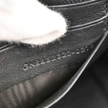 Saint Laurent Black Raffia Calfskin Toy Cabas Shoulder Bag