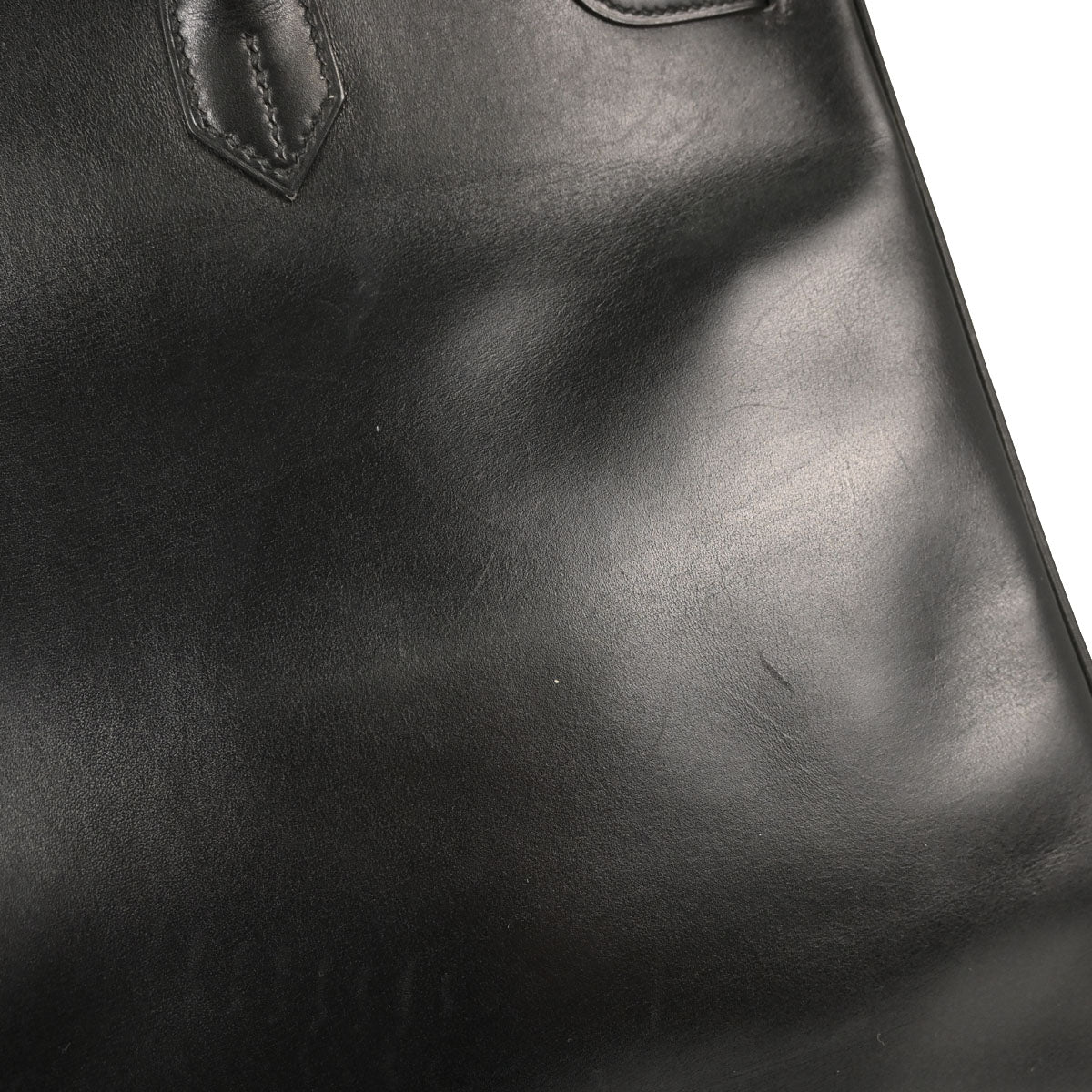 Hermes Black Box Calf Birkin 40 Handbag