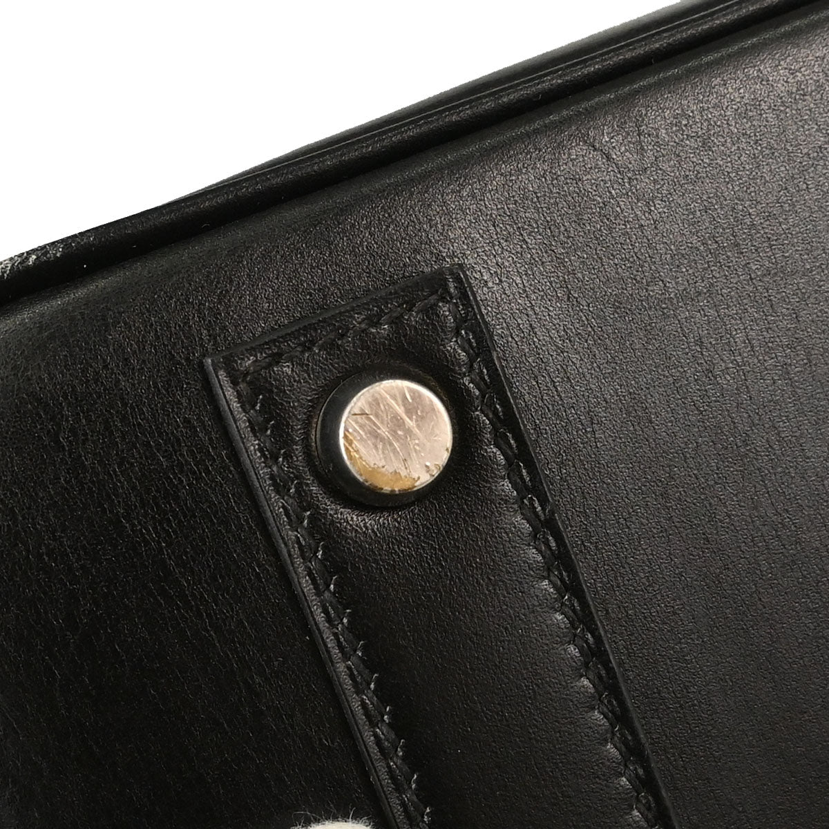 Hermes Black Box Calf Birkin 40 Handbag