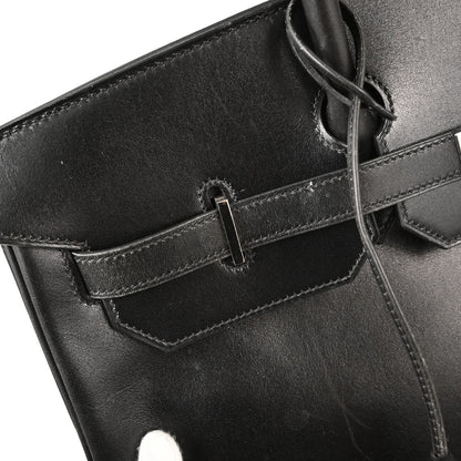Hermes Black Box Calf Birkin 40 Handbag