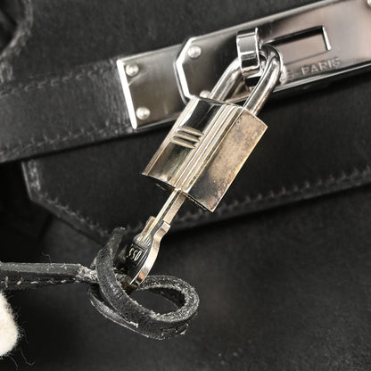 Hermes Black Box Calf Birkin 40 Handbag