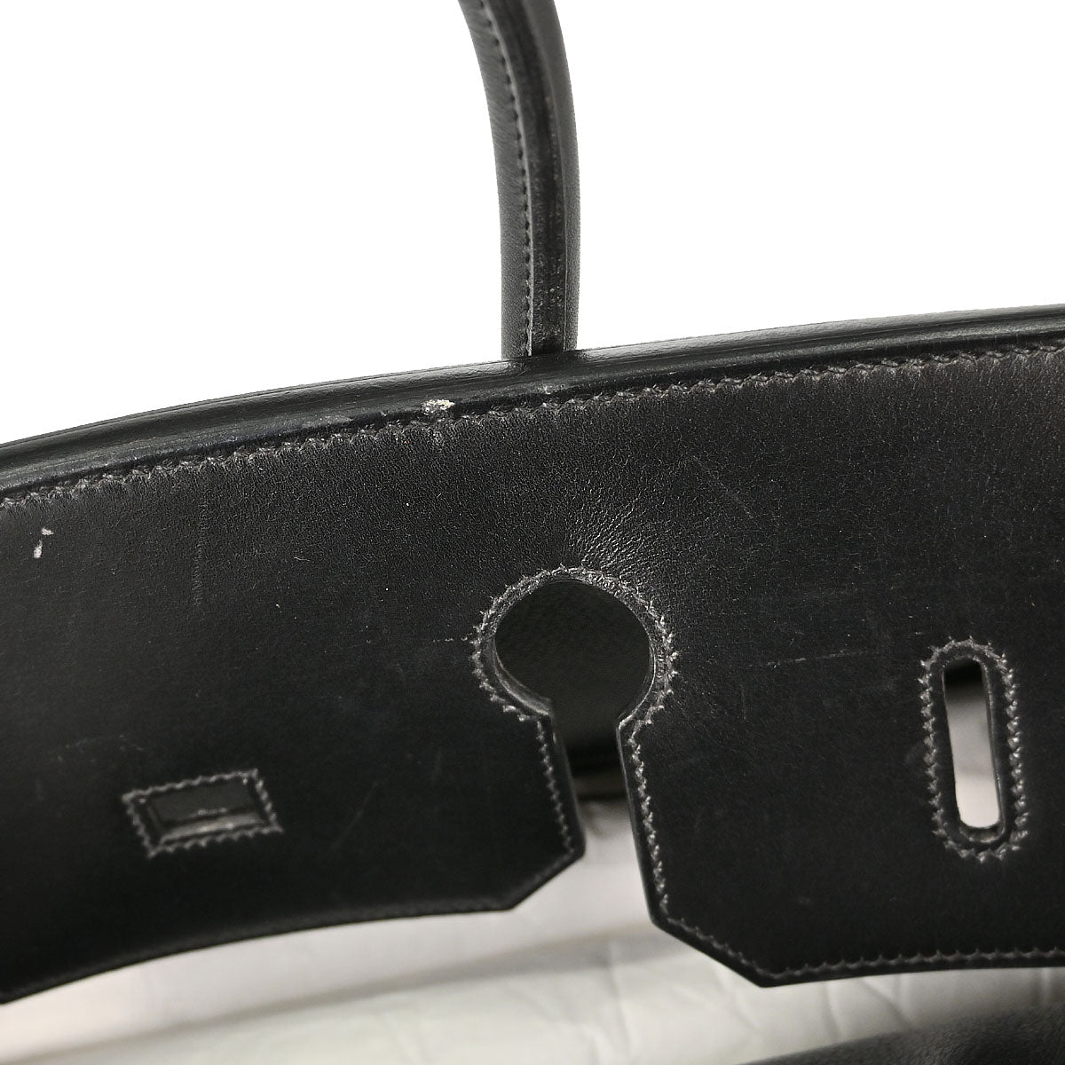 Hermes Black Box Calf Birkin 40 Handbag