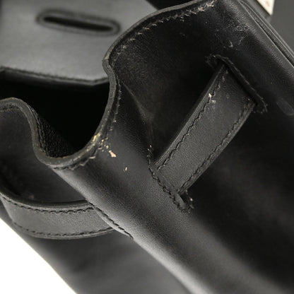 Hermes Black Box Calf Birkin 40 Handbag