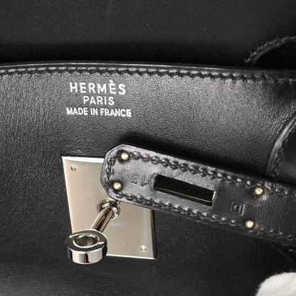 Hermes Black Box Calf Birkin 40 Handbag