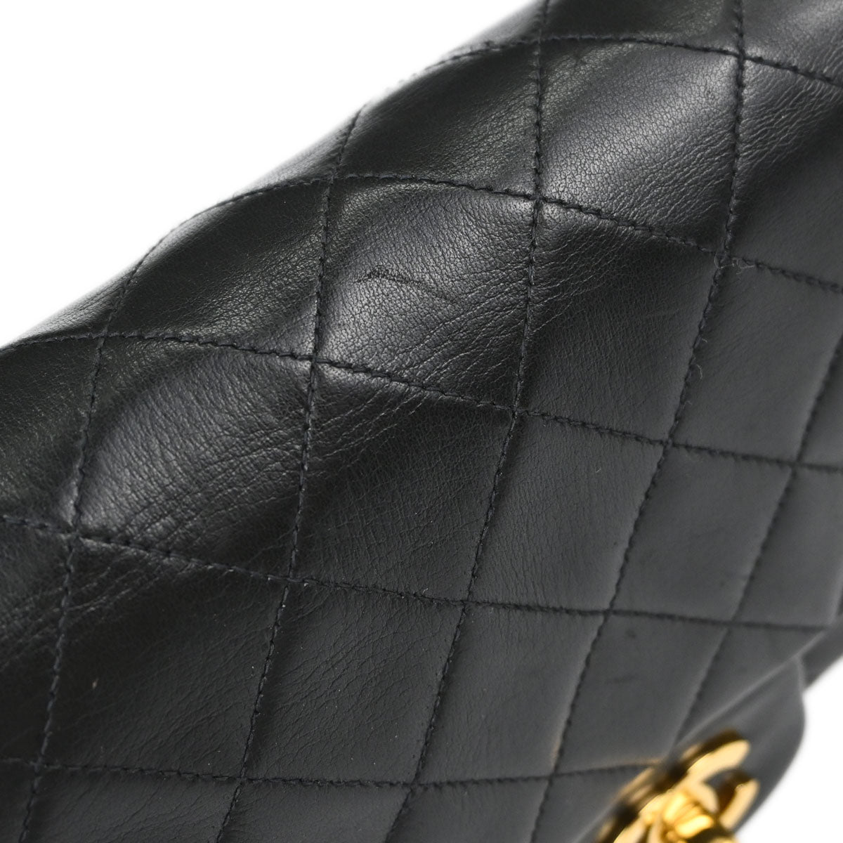 Chanel Black Lambskin Medium Classic Double Flap Shoulder Bag