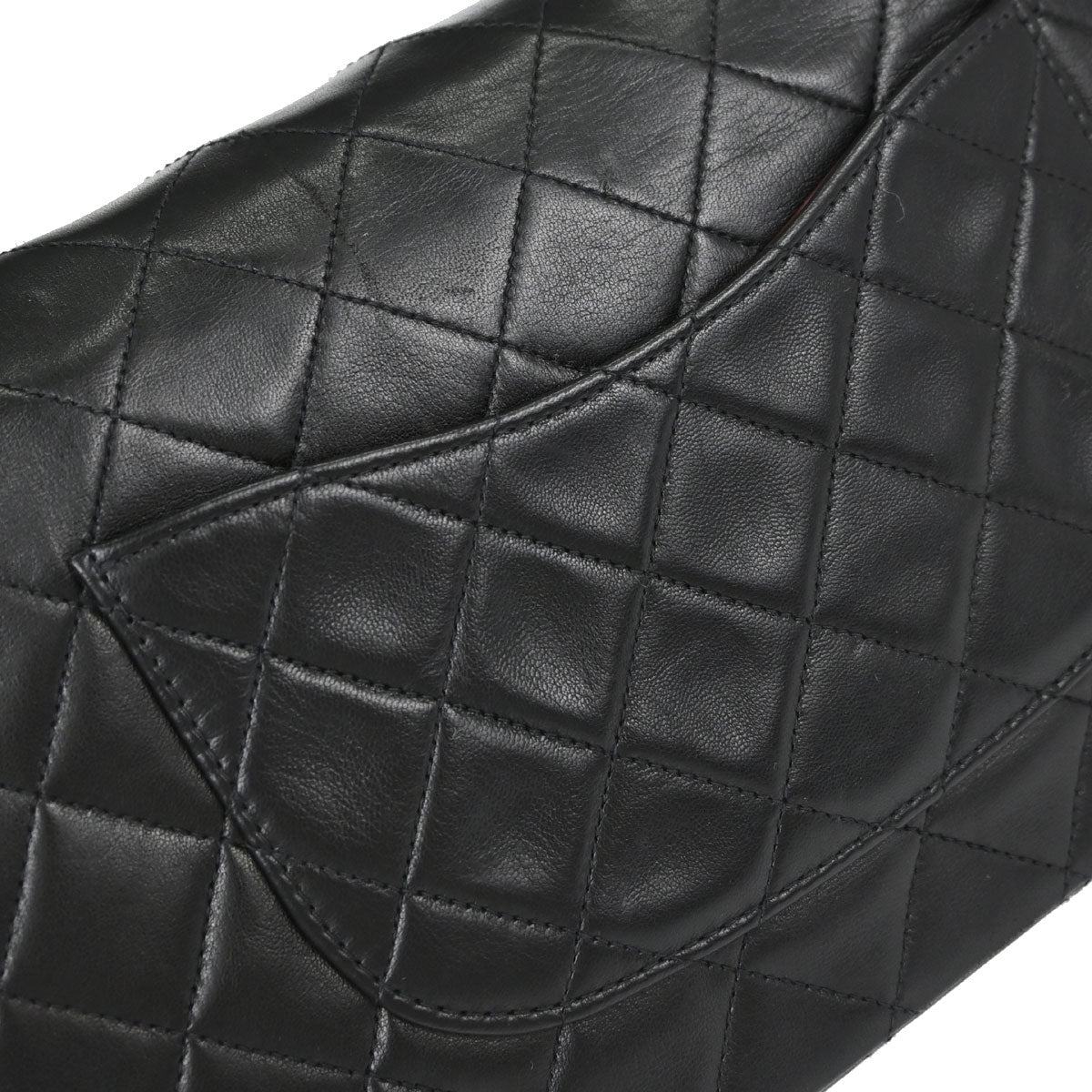 Chanel Black Lambskin Medium Classic Double Flap Shoulder Bag
