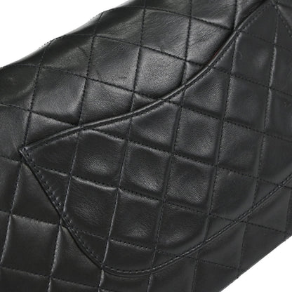 Chanel Black Lambskin Medium Classic Double Flap Shoulder Bag