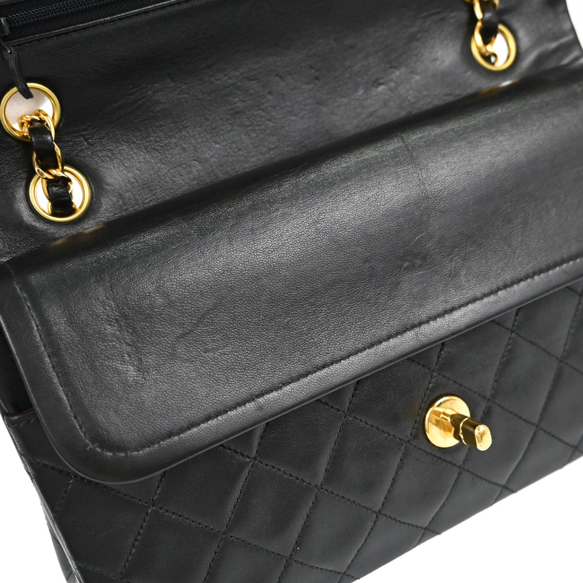 Chanel Black Lambskin Medium Classic Double Flap Shoulder Bag