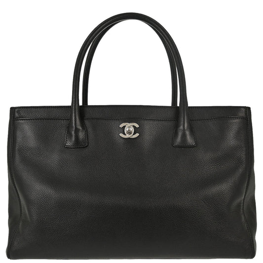 Chanel Black Calfskin Executive Cerf Tote Bag
