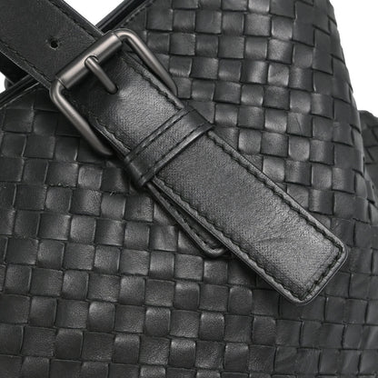 Bottega Veneta Black Lambskin Intrecciato Tote