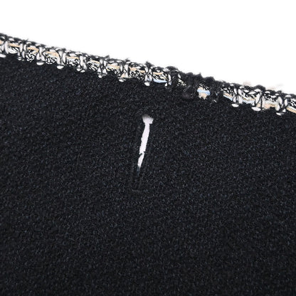 Chanel 2005 Emblem Double Breasted Long Jacket Black #48