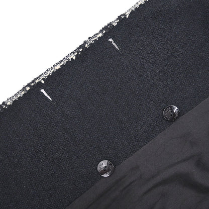 Chanel 2005 Emblem Double Breasted Long Jacket Black #48