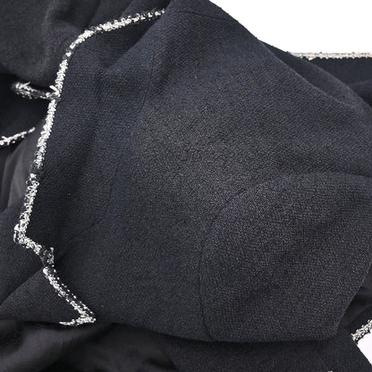 Chanel 2005 Emblem Double Breasted Long Jacket Black #48