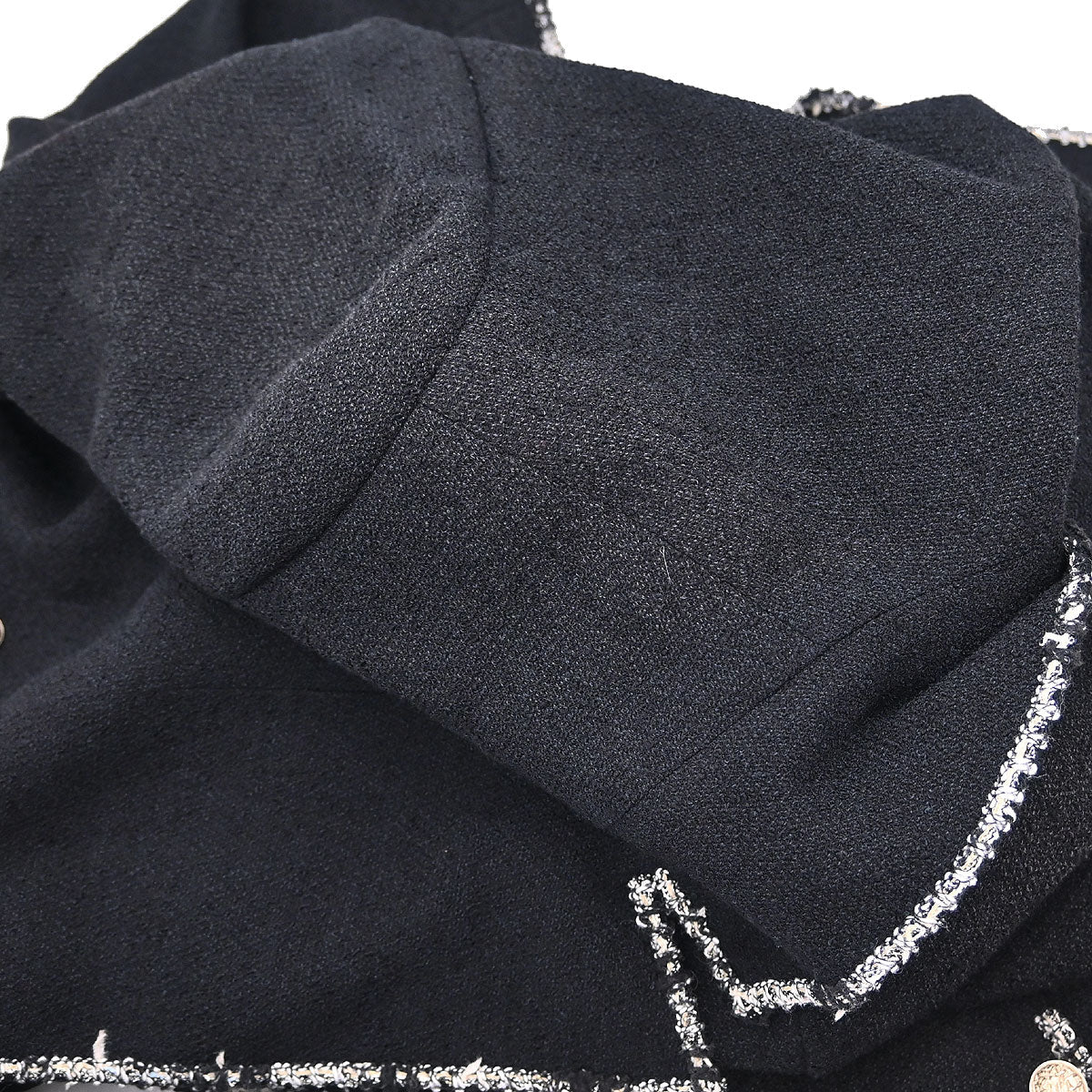 Chanel 2005 Emblem Double Breasted Long Jacket Black #48