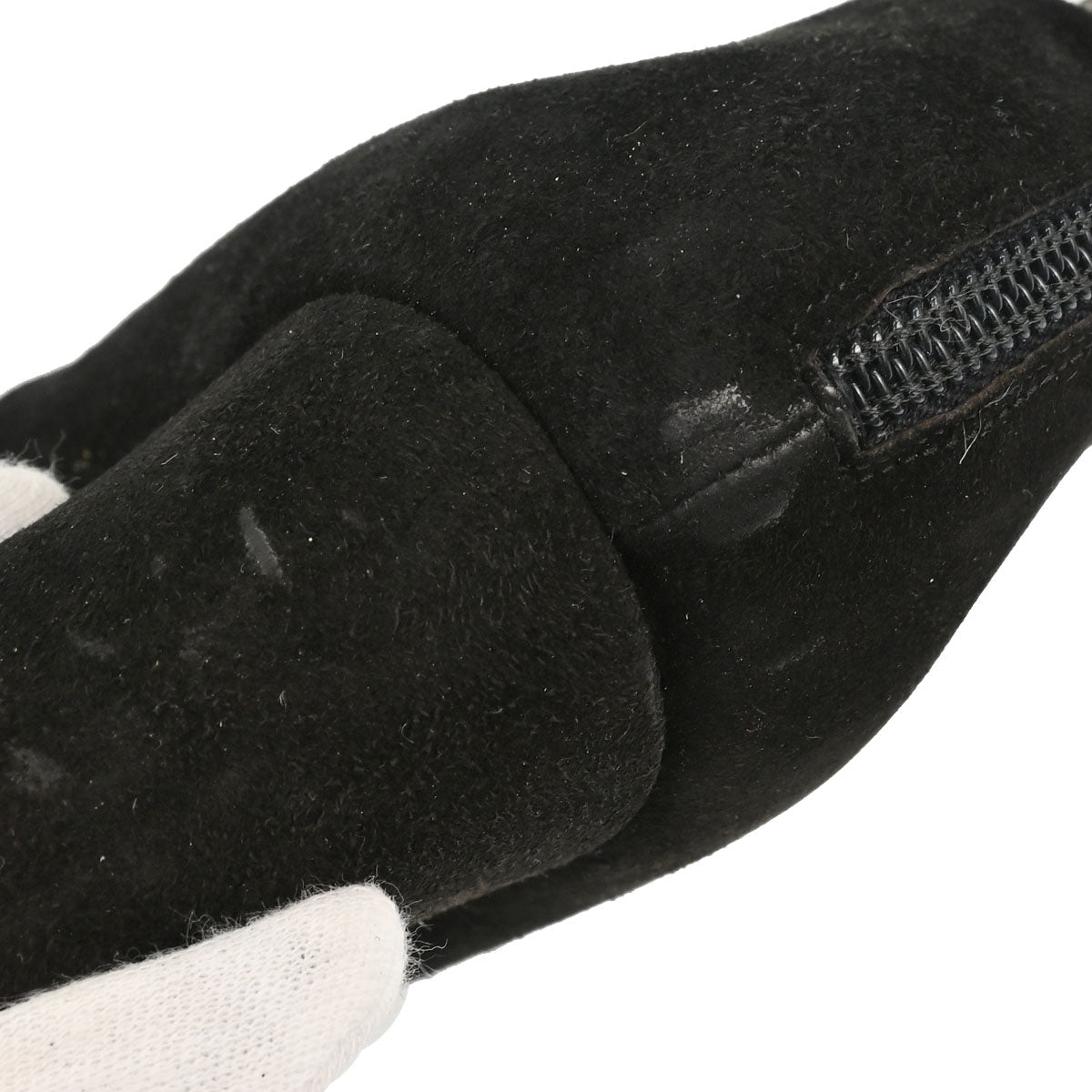 Fendi * Black Suede Short Boots Shoes #35 1/2
