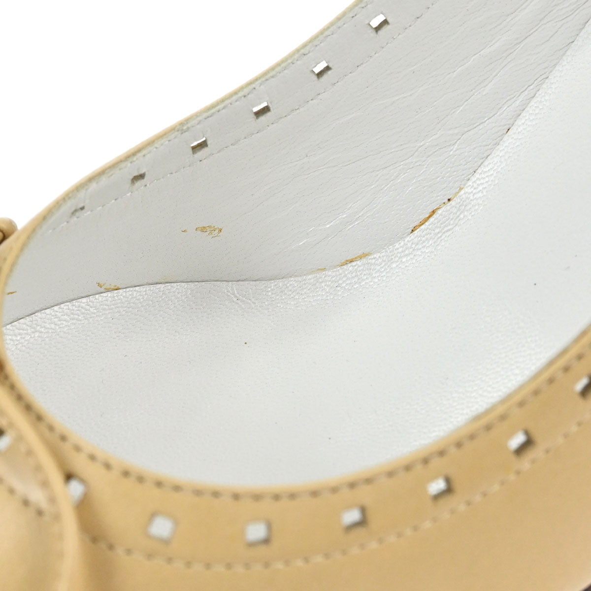 Chanel * CC Bow Beige Leather Pumps Shoes #38
