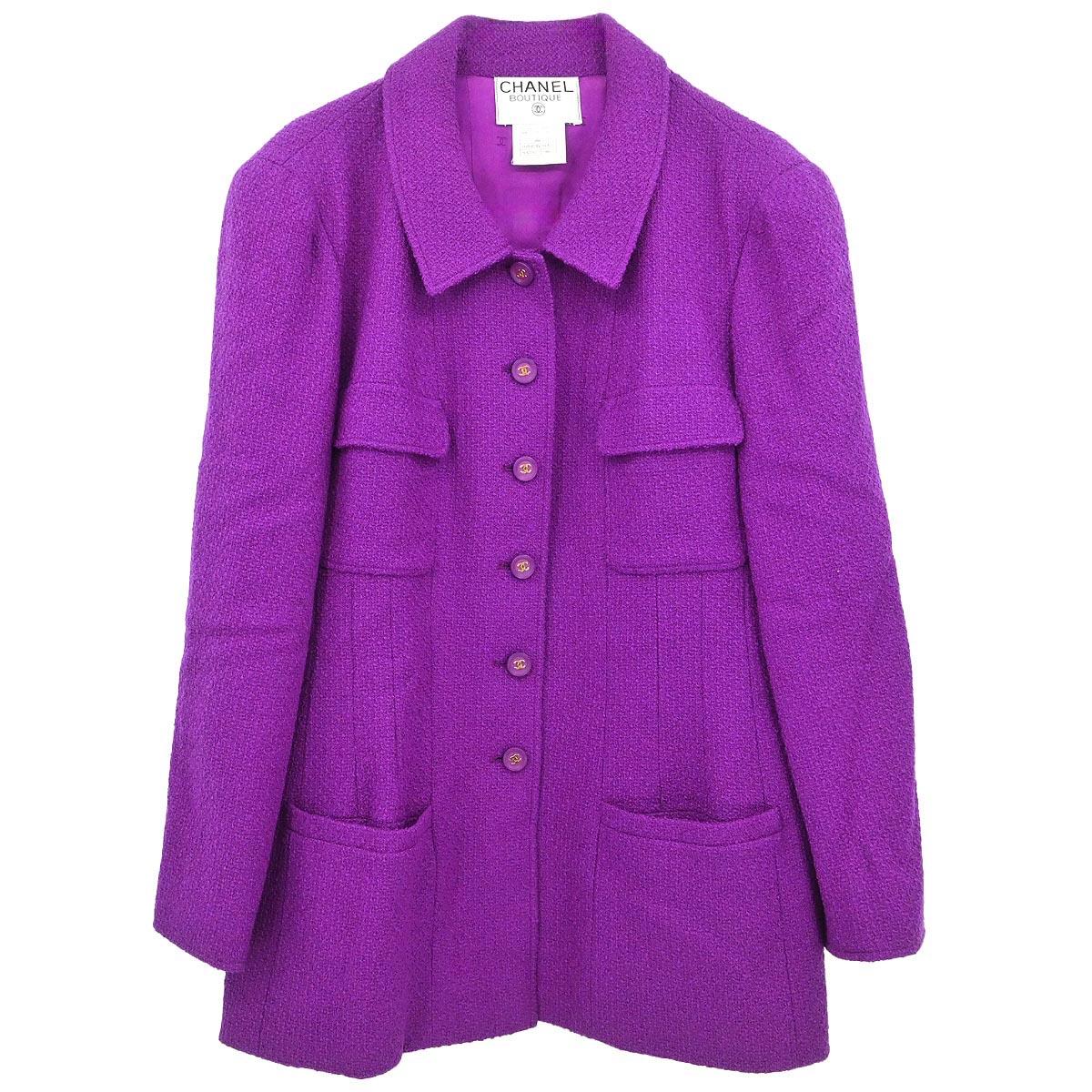 Chanel 1995 Single Breasted Jacket Purple #46