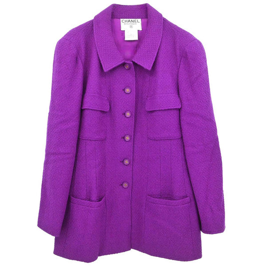 Chanel 1995 Single Breasted Jacket Purple #46