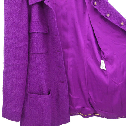 Chanel 1995 Single Breasted Jacket Purple #46
