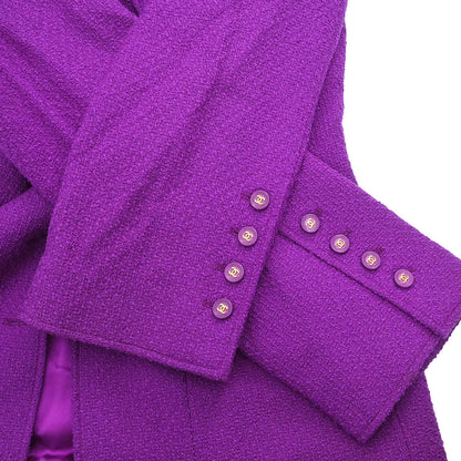 Chanel 1995 Single Breasted Jacket Purple #46