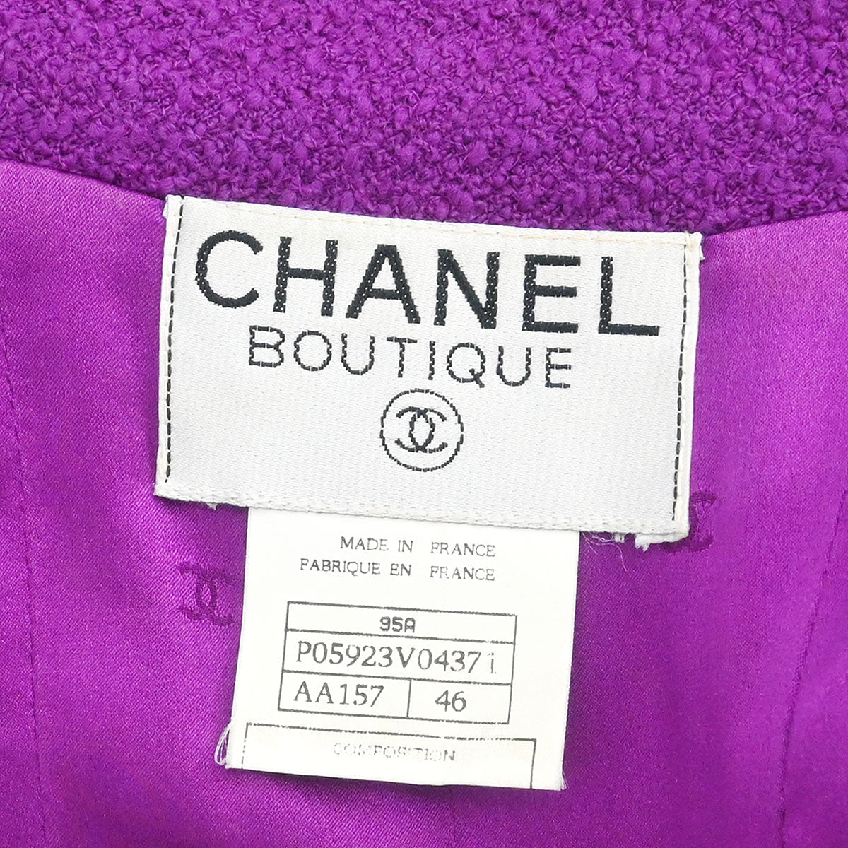 Chanel 1995 Single Breasted Jacket Purple #46