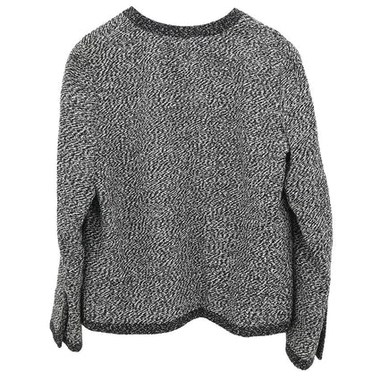 Chanel 1997 Single Breasted Collarless Jacket Black #46