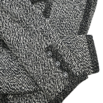 Chanel 1997 Single Breasted Collarless Jacket Black #46