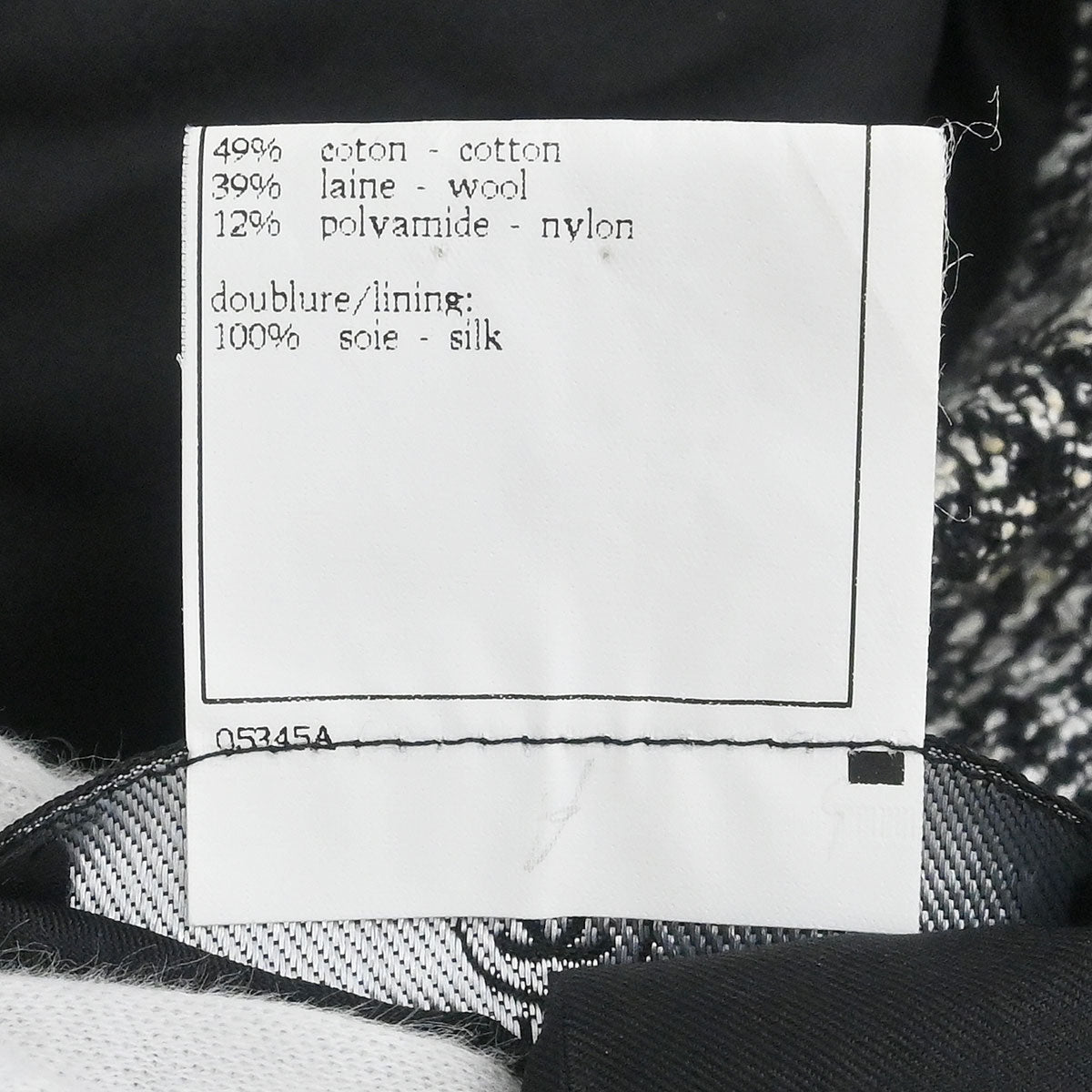 Chanel 1997 Single Breasted Collarless Jacket Black #46