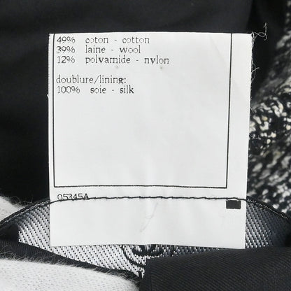 Chanel 1997 Single Breasted Collarless Jacket Black #46