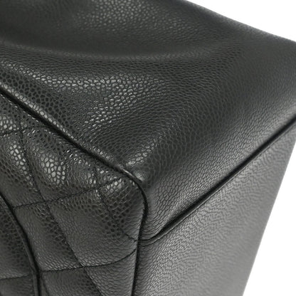 Chanel 2013-2014 Black Caviar Skin Grand Shopping Tote GST Chain Handbag