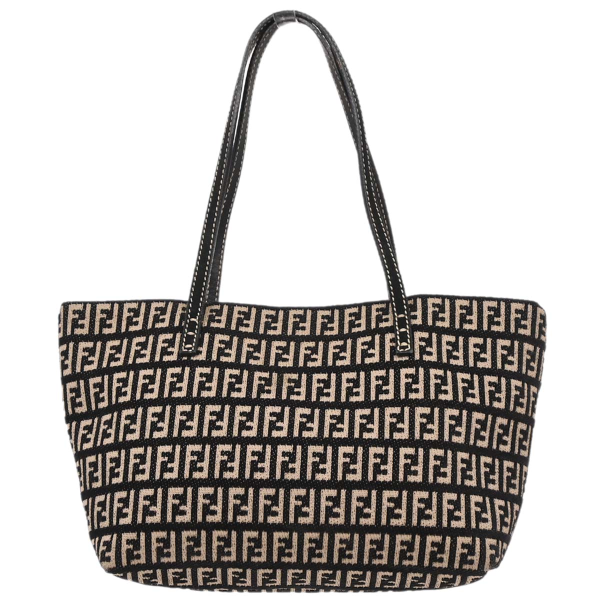 Fendi Black Zucchino Tote Handbag