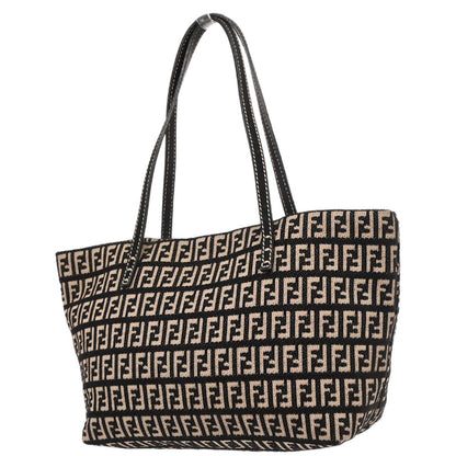 Fendi Black Zucchino Tote Handbag