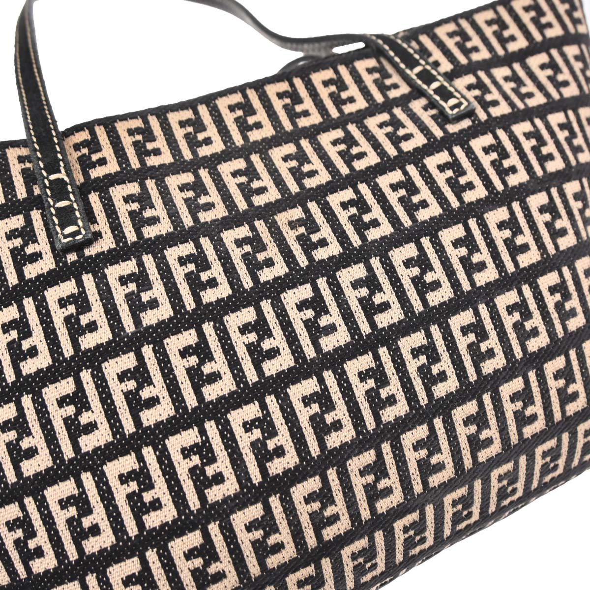 Fendi Black Zucchino Tote Handbag